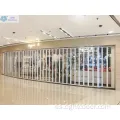 Puerta plegable comercial alta transparente